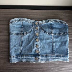 Boutique Jean corset strapless top